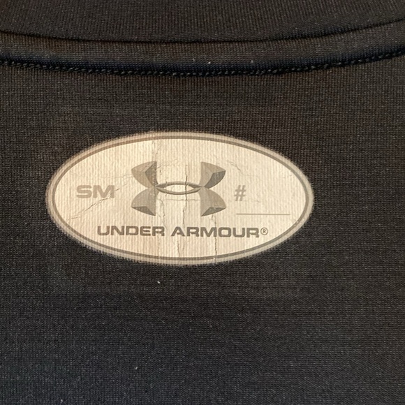 Small Under Armour Black Fitted ColdGear Mock Turtleneck Layering Athletic Top - Picture 9 of 9